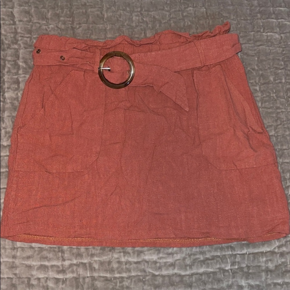 Burnt orange skirt